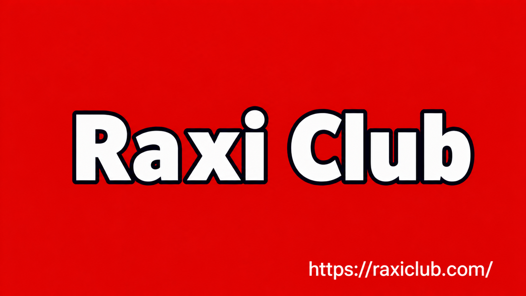 Raxi Club Login website promotion image with bold white text